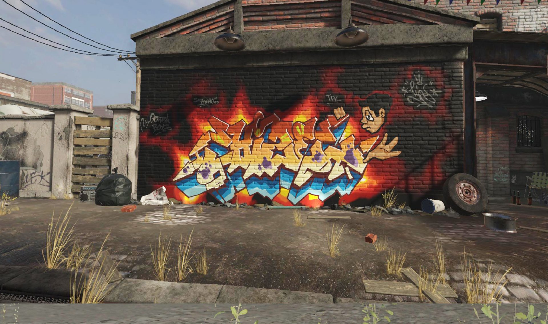 Hize VR art performance with colorful digital graffiti forms
